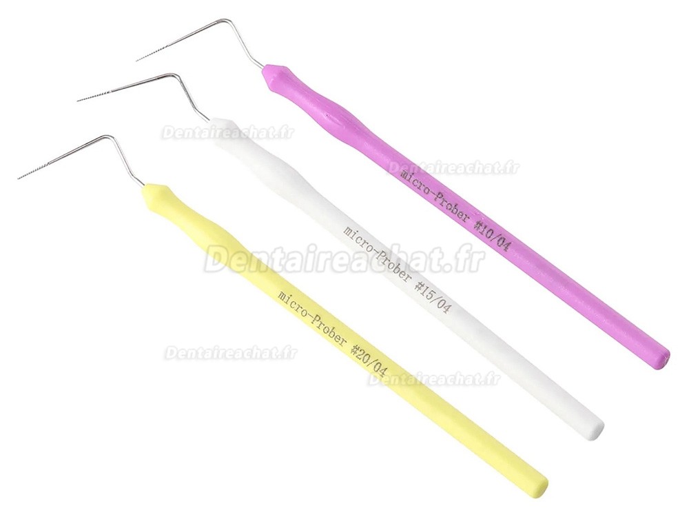 Limes endodontiques microscopiques dentaires 04 conicité #10, #15, #20